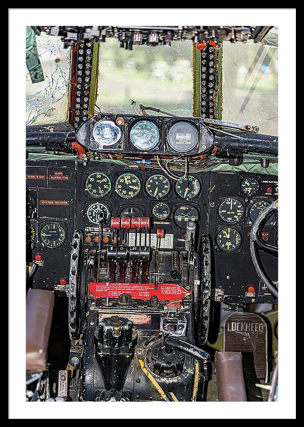 Aviation Cockpit Control Center 8 - Framed Print