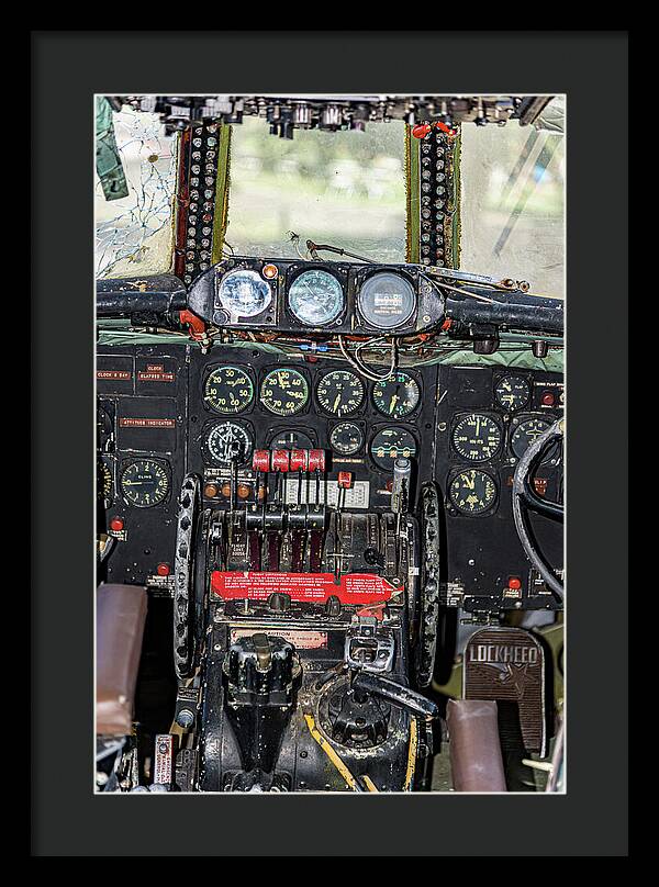 Aviation Cockpit Control Center 8 - Framed Print