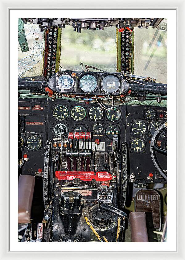 Aviation Cockpit Control Center 8 - Framed Print