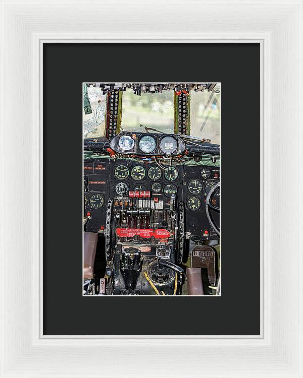 Aviation Cockpit Control Center 8 - Framed Print