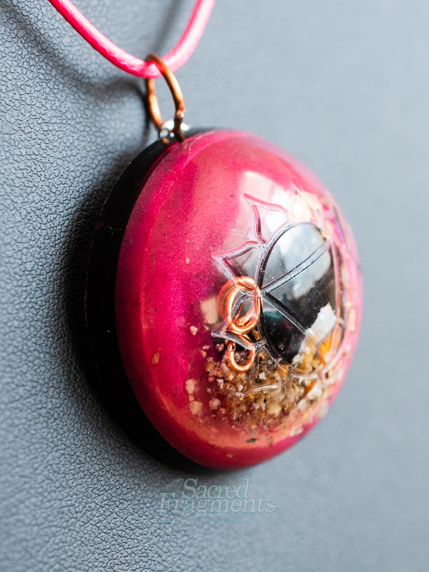 Solar Plexus Chakra Orgone Pendant with Shungite Stone