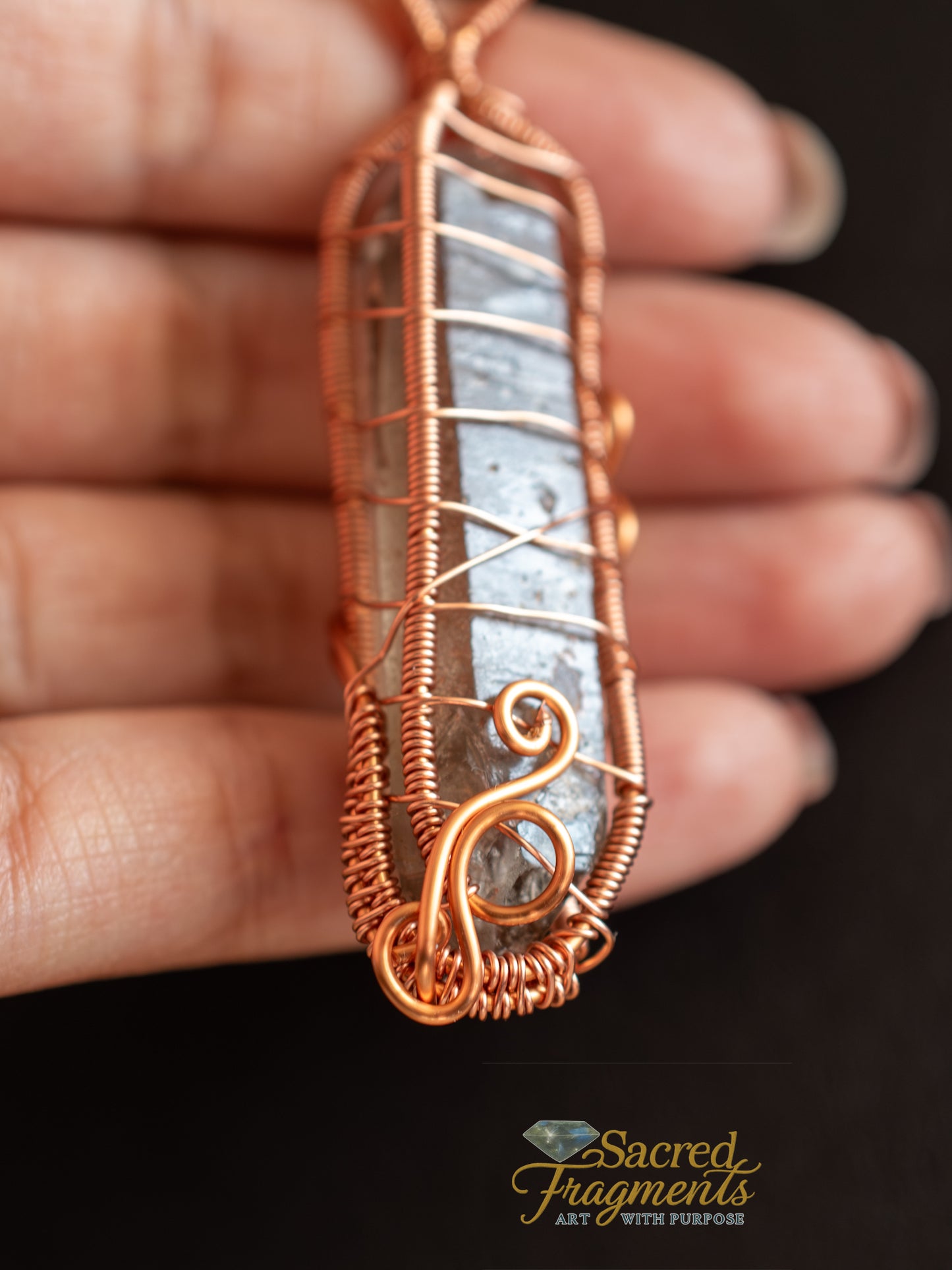 The Angel's Navigator Copper Wrapped Pendant