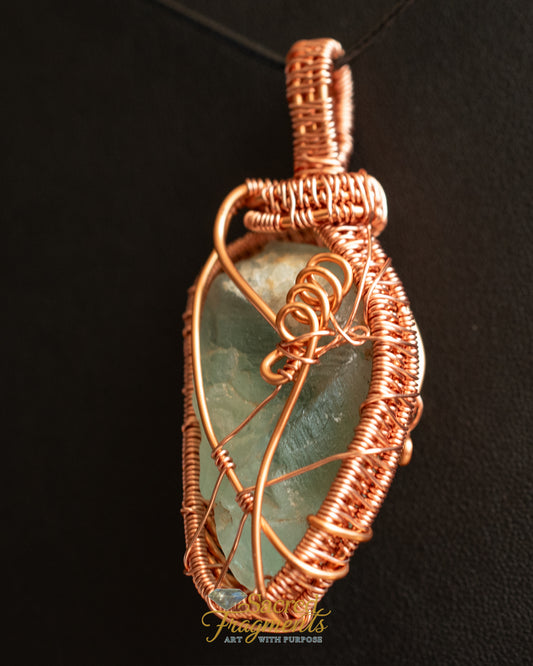 Fluorite in Copper Spirals