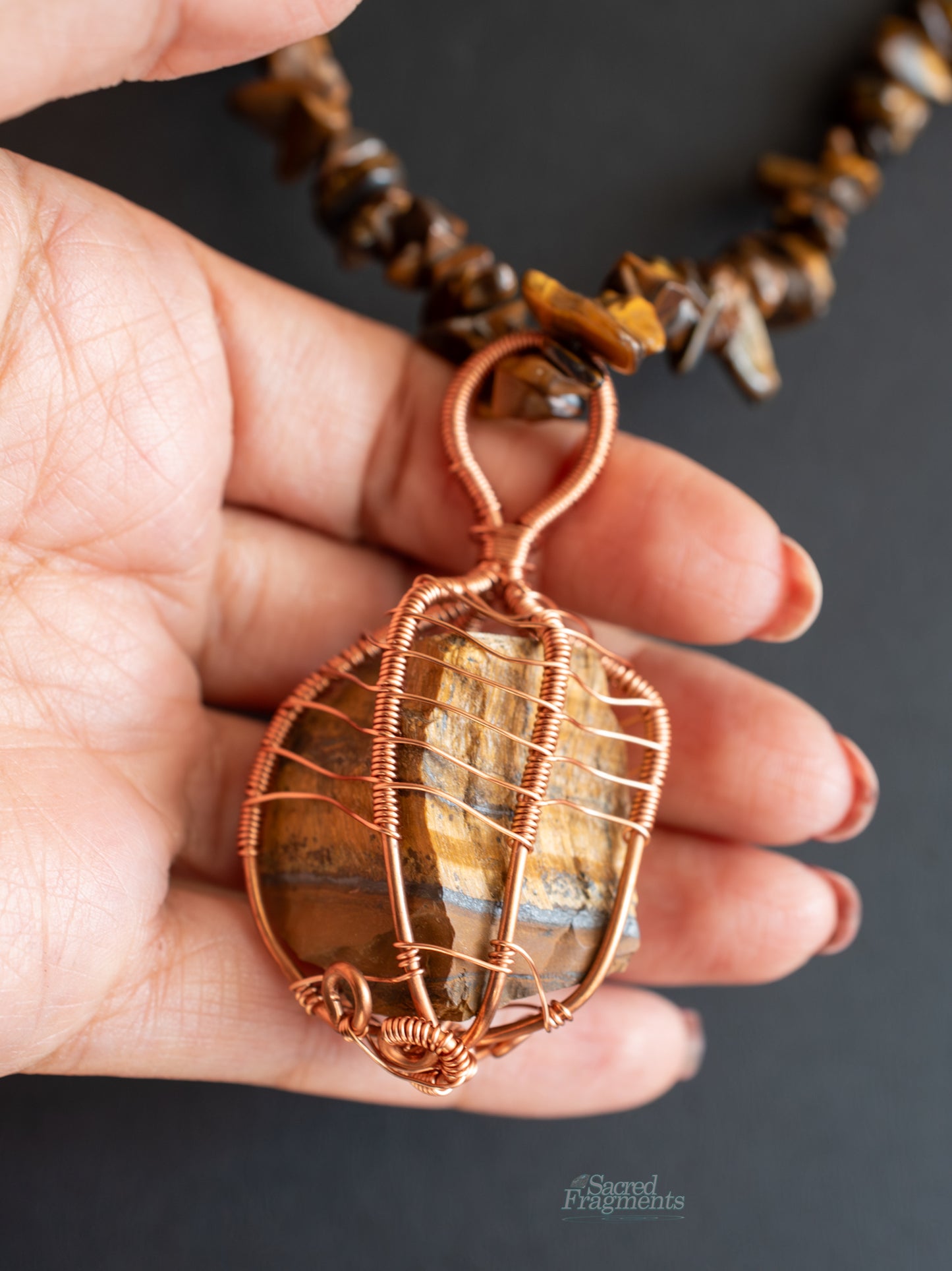 Strength and Resiliency - Copper Wrapped Tiger Eye Crystal