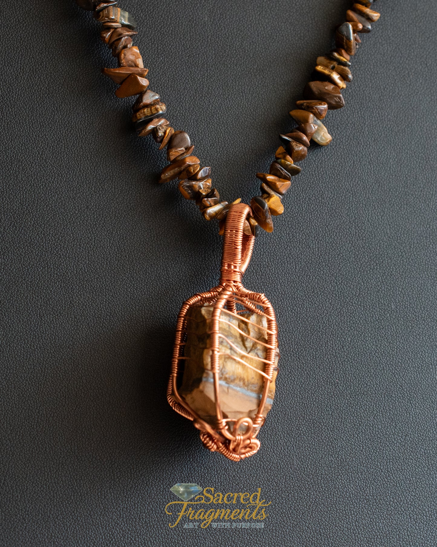 Strength and Resiliency - Copper Wrapped Tiger Eye Crystal