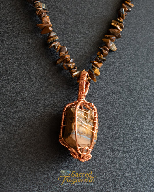 Strength and Resiliency - Copper Wrapped Tiger Eye Crystal
