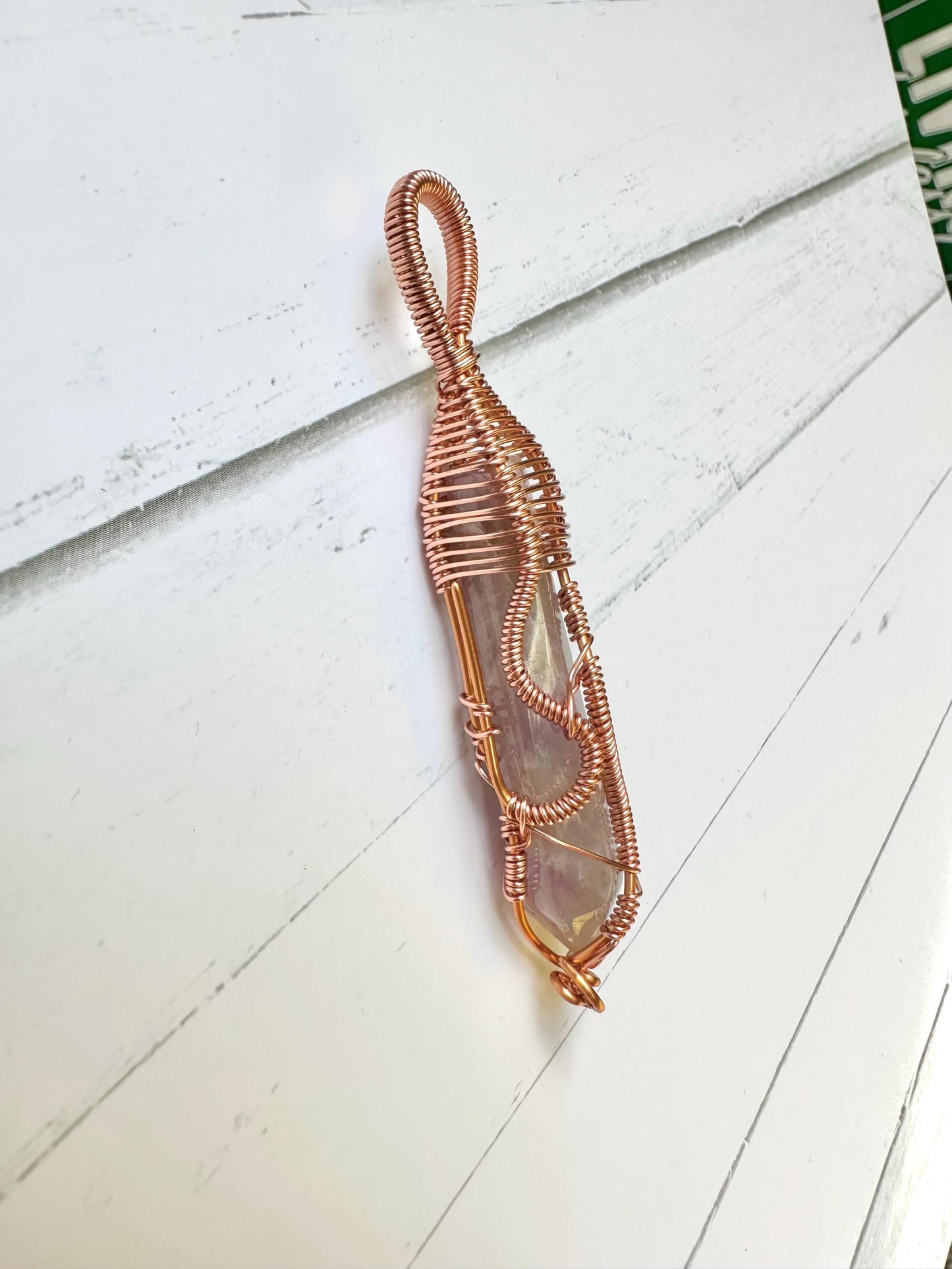 Calming Amethyst Wand Wrapped in Copper