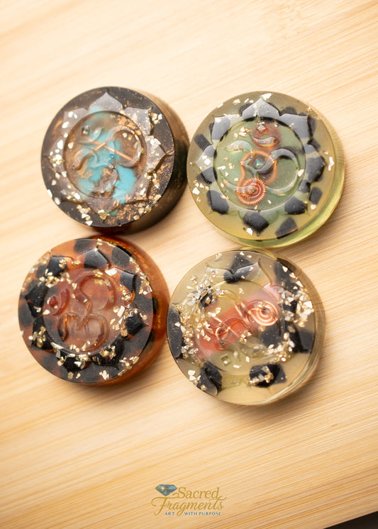 Om Aum Ohm  Orgonite Energy Pocket Piece