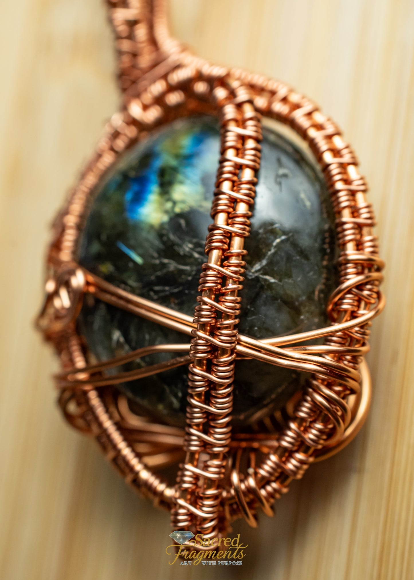 Labradorite Crystal Copper Wrapped - Protection Amulet