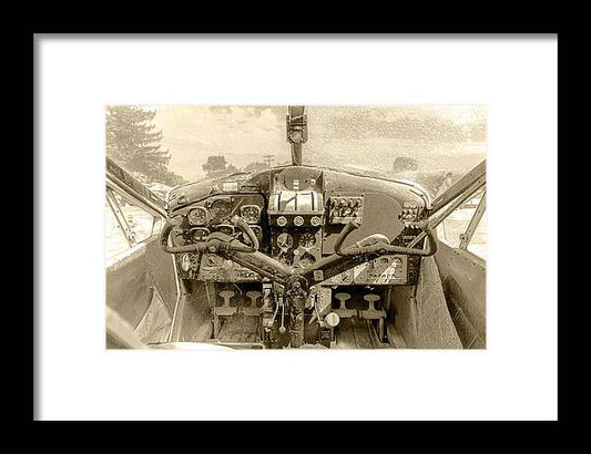 Aviation Cockpit Control Center 9 - Framed Print