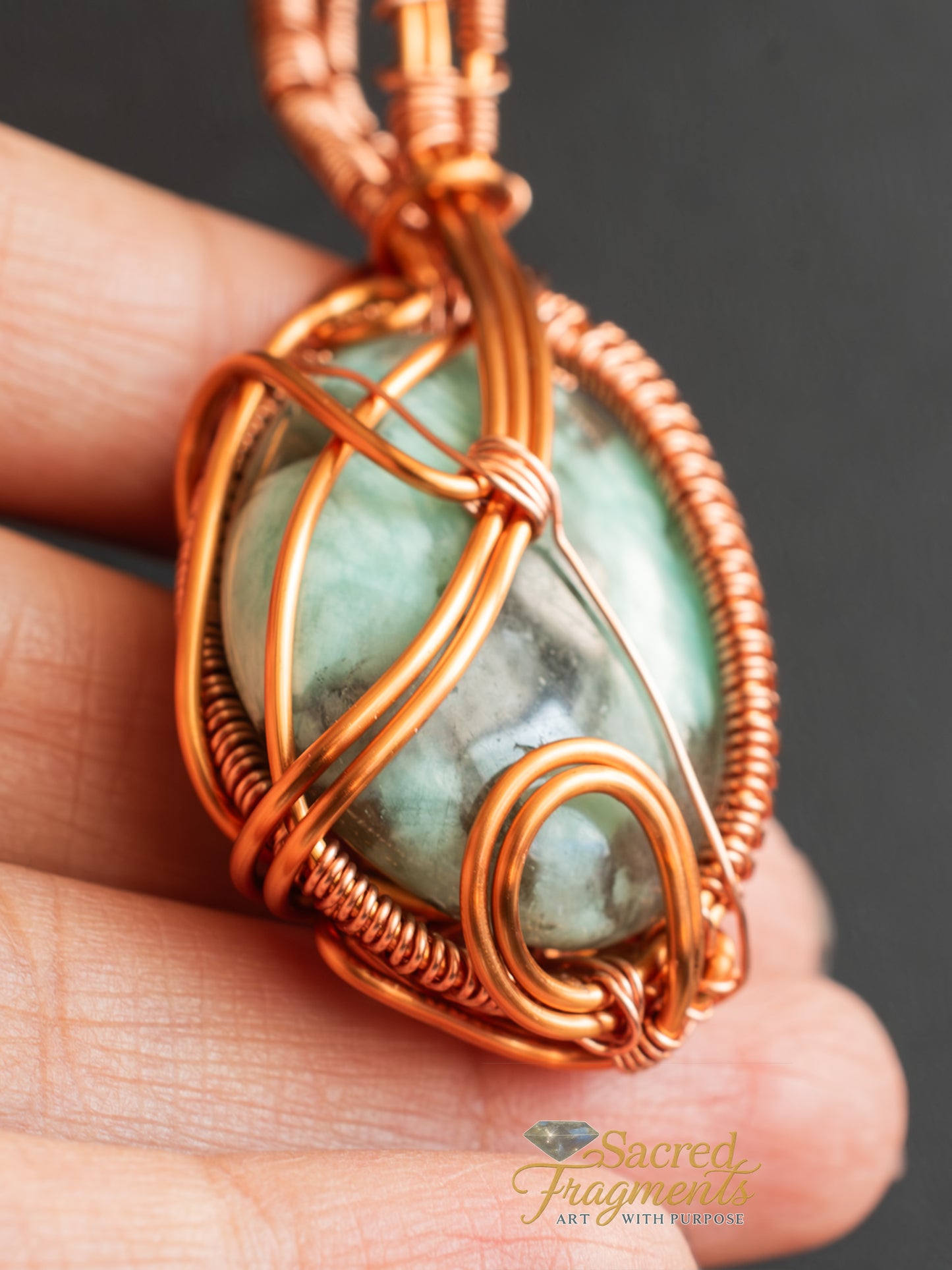 Wear it Two Ways - Amazonite Peaceful Communications Pendant