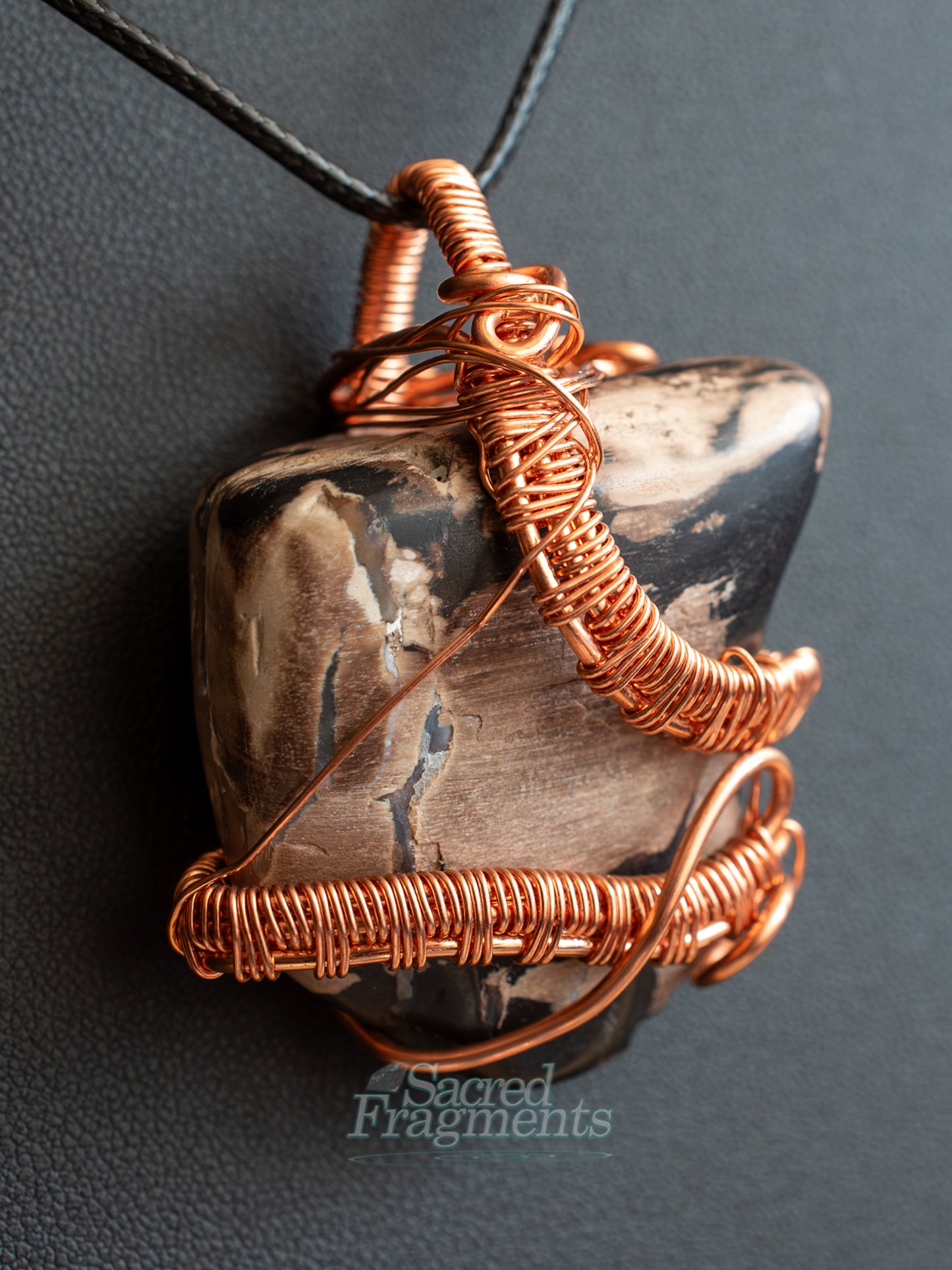 Petrified Wood Pendant - “Echoes of Ancient Wisdom”