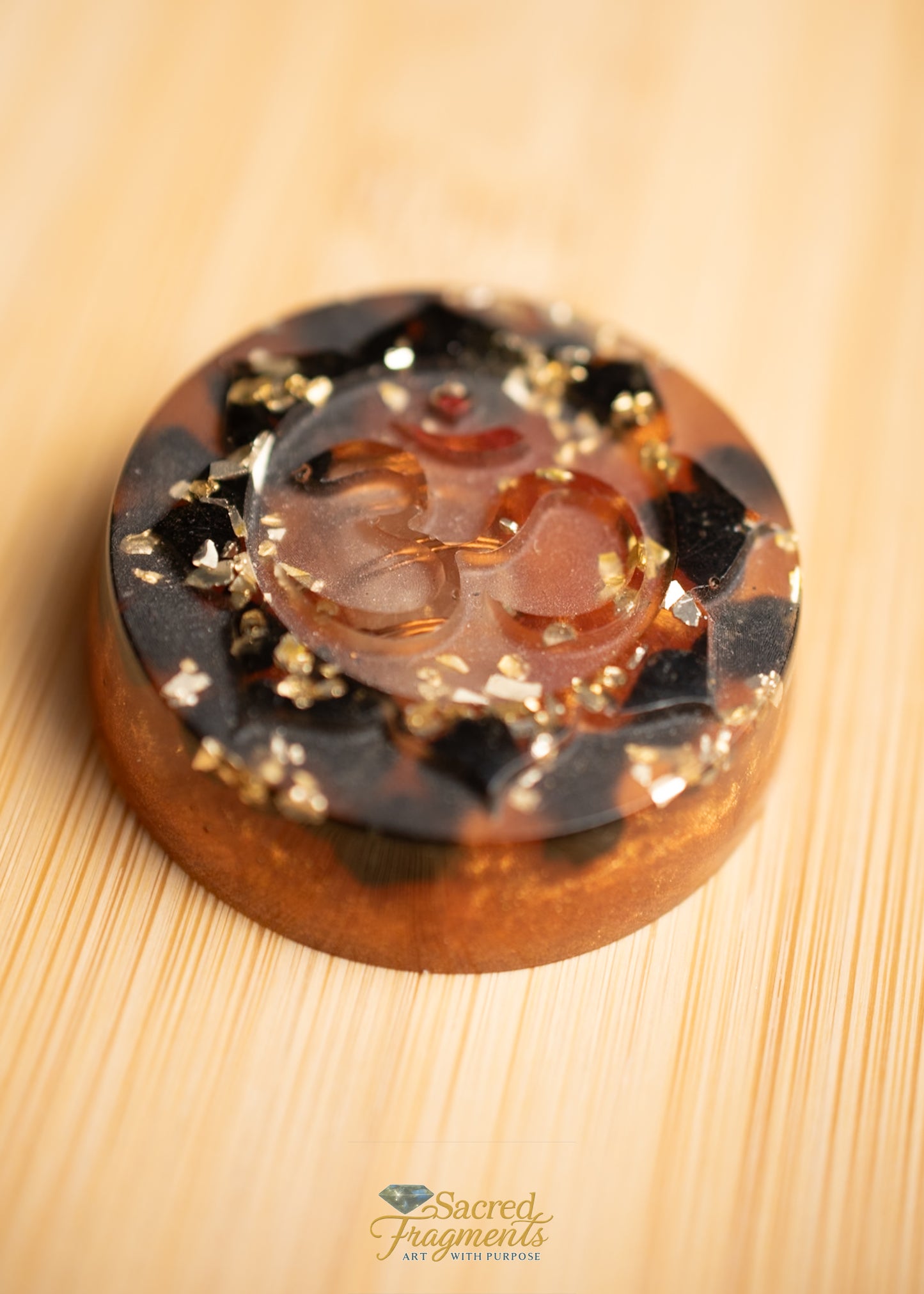 Om Aum Ohm  Orgonite Energy Pocket Piece