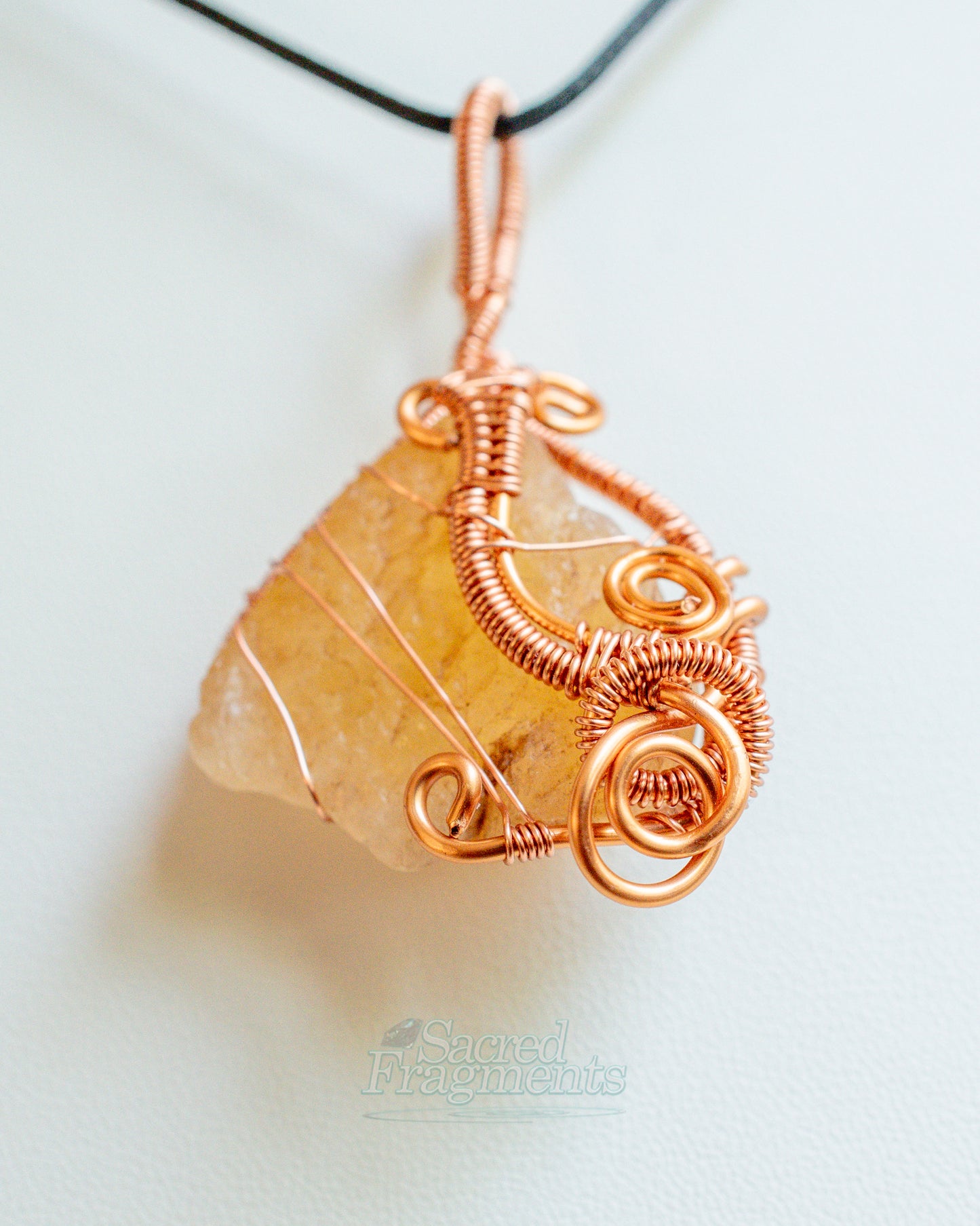 Citrine Quartz Anchor Pendant