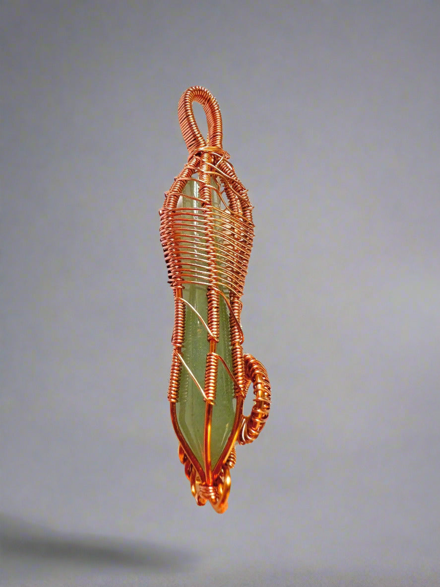 Wrapped in Spirals of Protection • Aventurine Pendant
