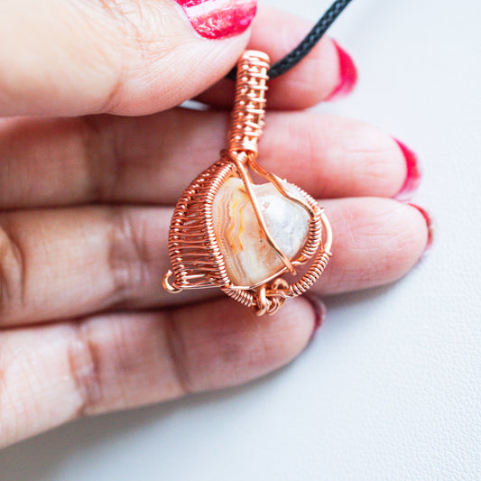 Solar Embrace Heart - Yellow Crazy Lace Agate