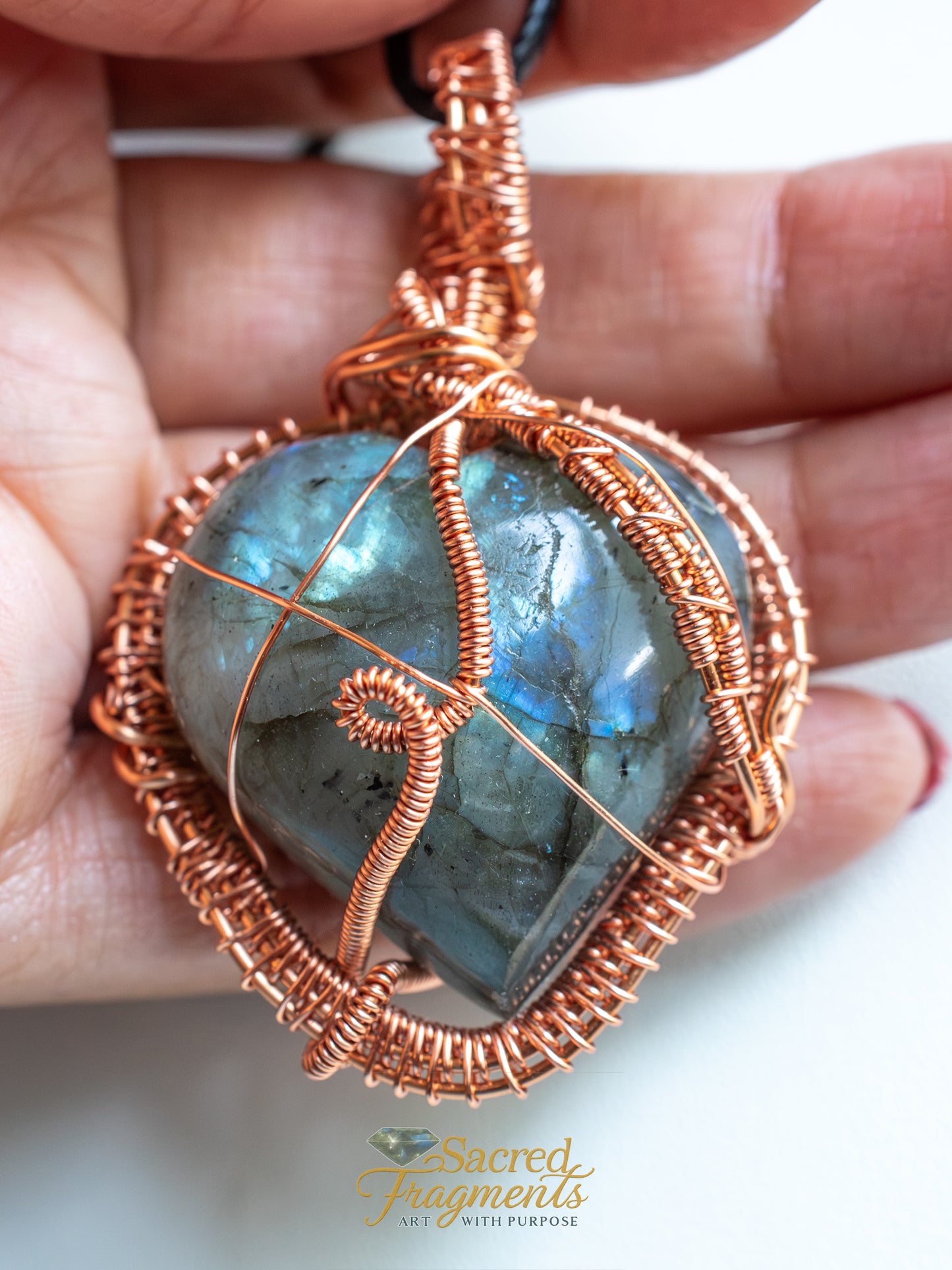 Labradorite Crystal Copper Wrapped - Protection Amulet