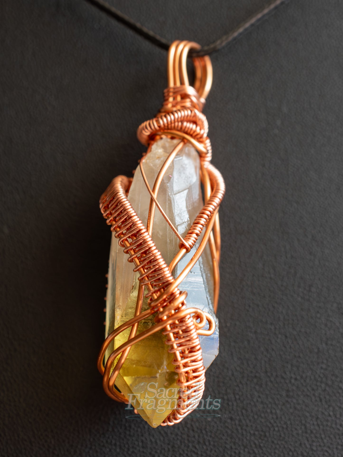 Smoky Citrine Quartz Manifestation Anchor Pendant
