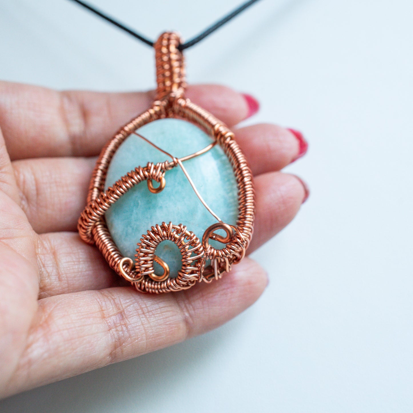 Calming Mood Blue Amazonite Pendant