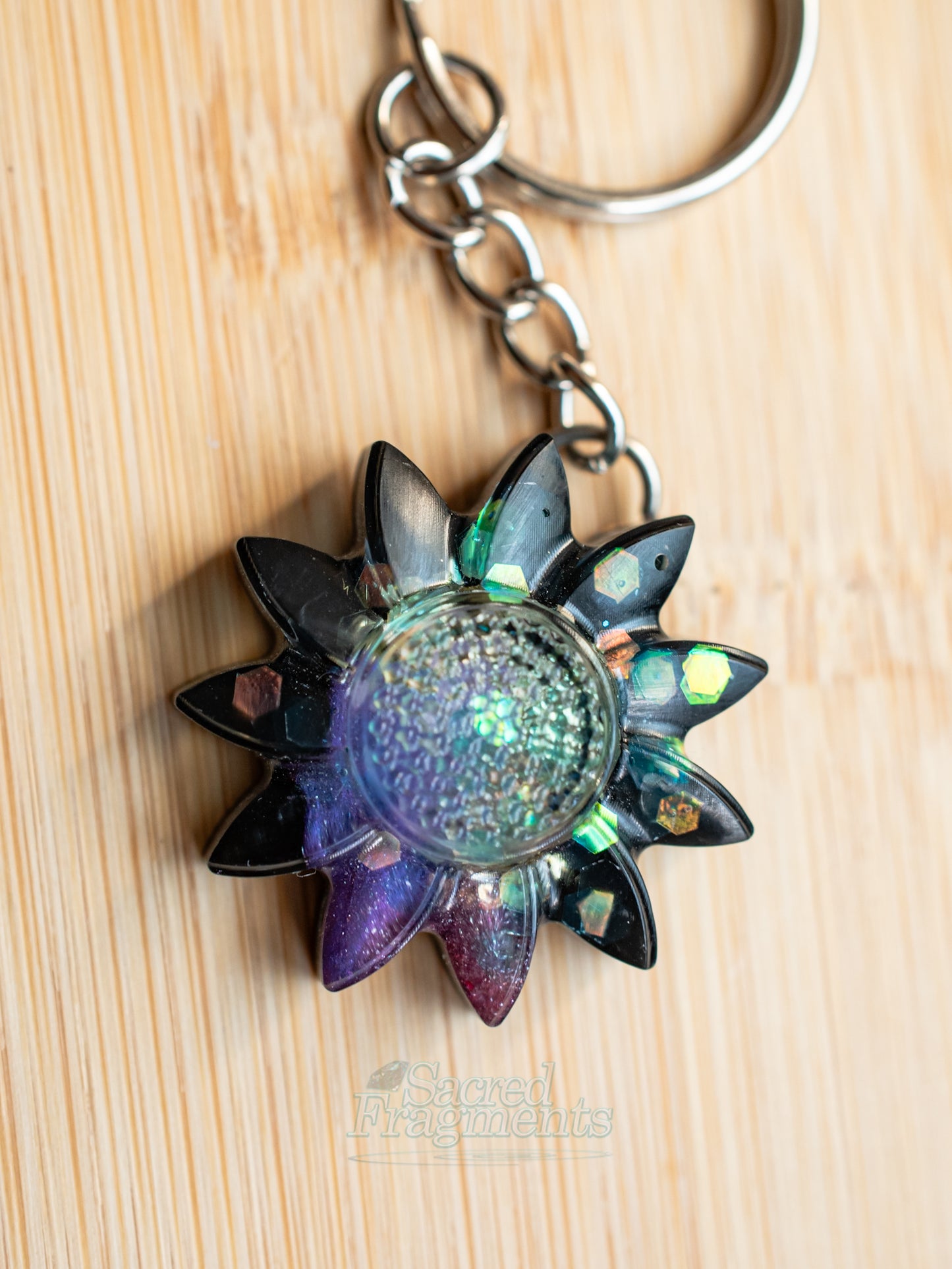 Shungite Sunflower Keychain