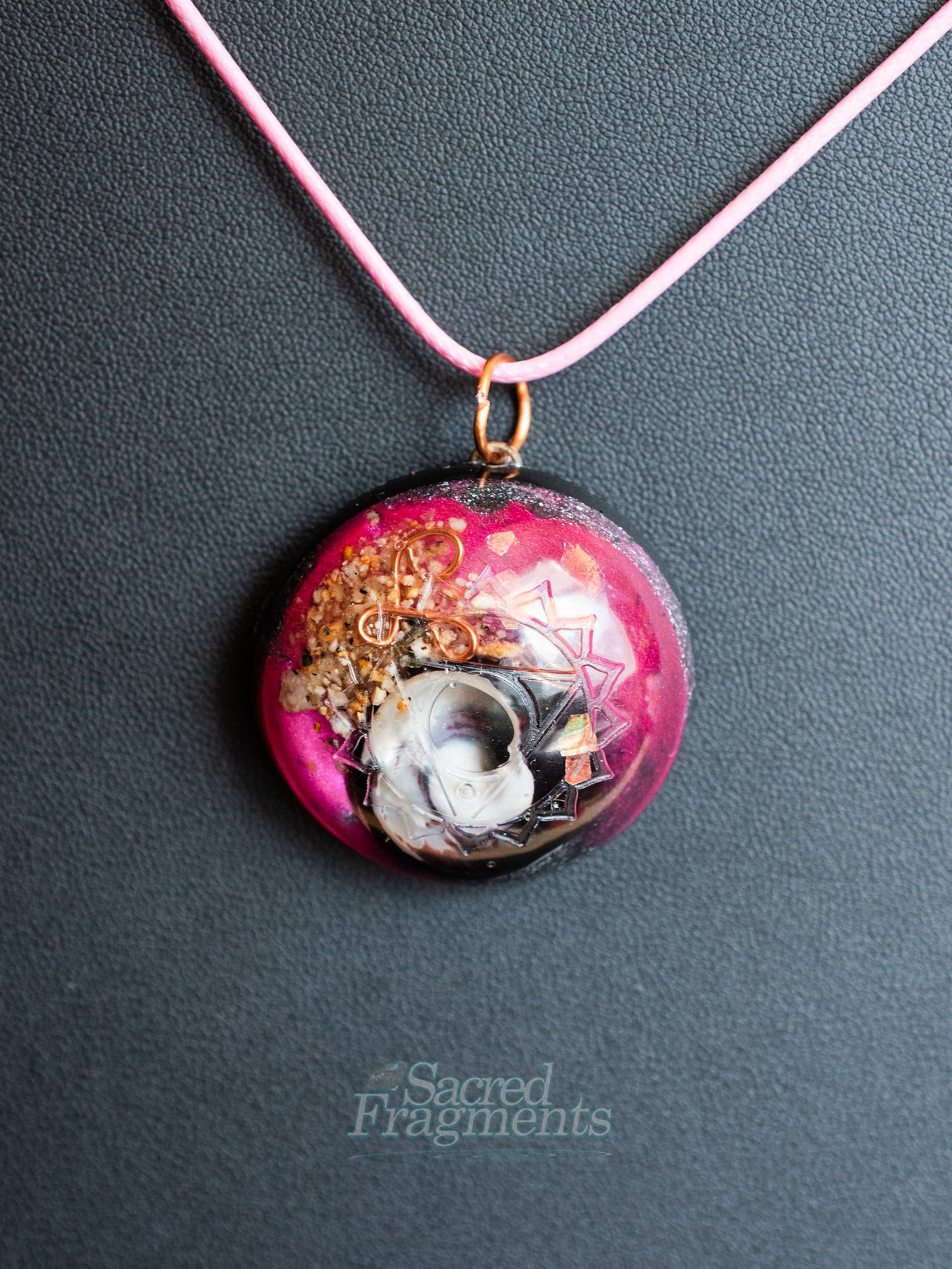 Throat Chakra Orgone Pendant with Shungite Stone
