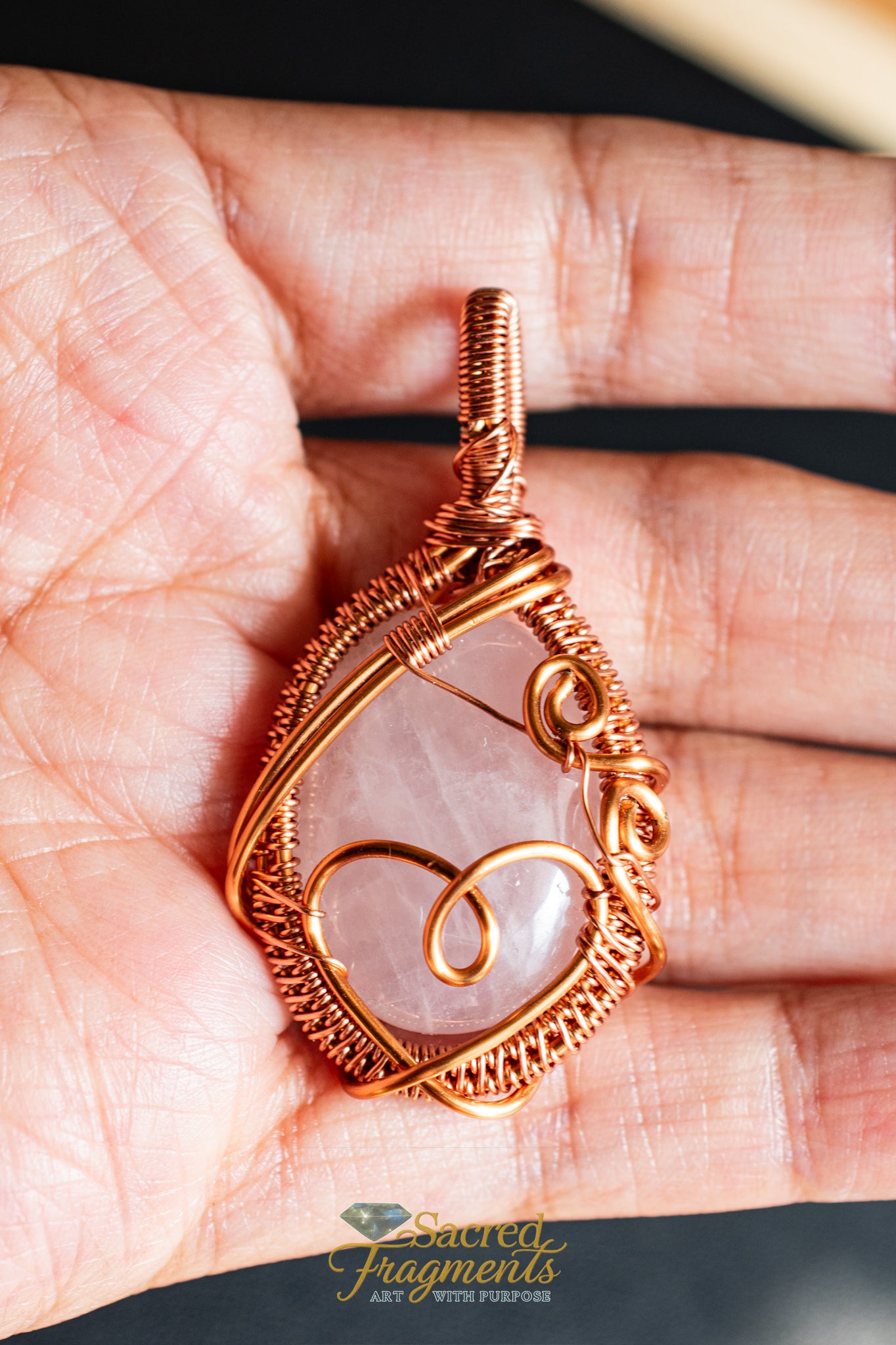 Unconditional Love Crystal Amulet Rose Quartz