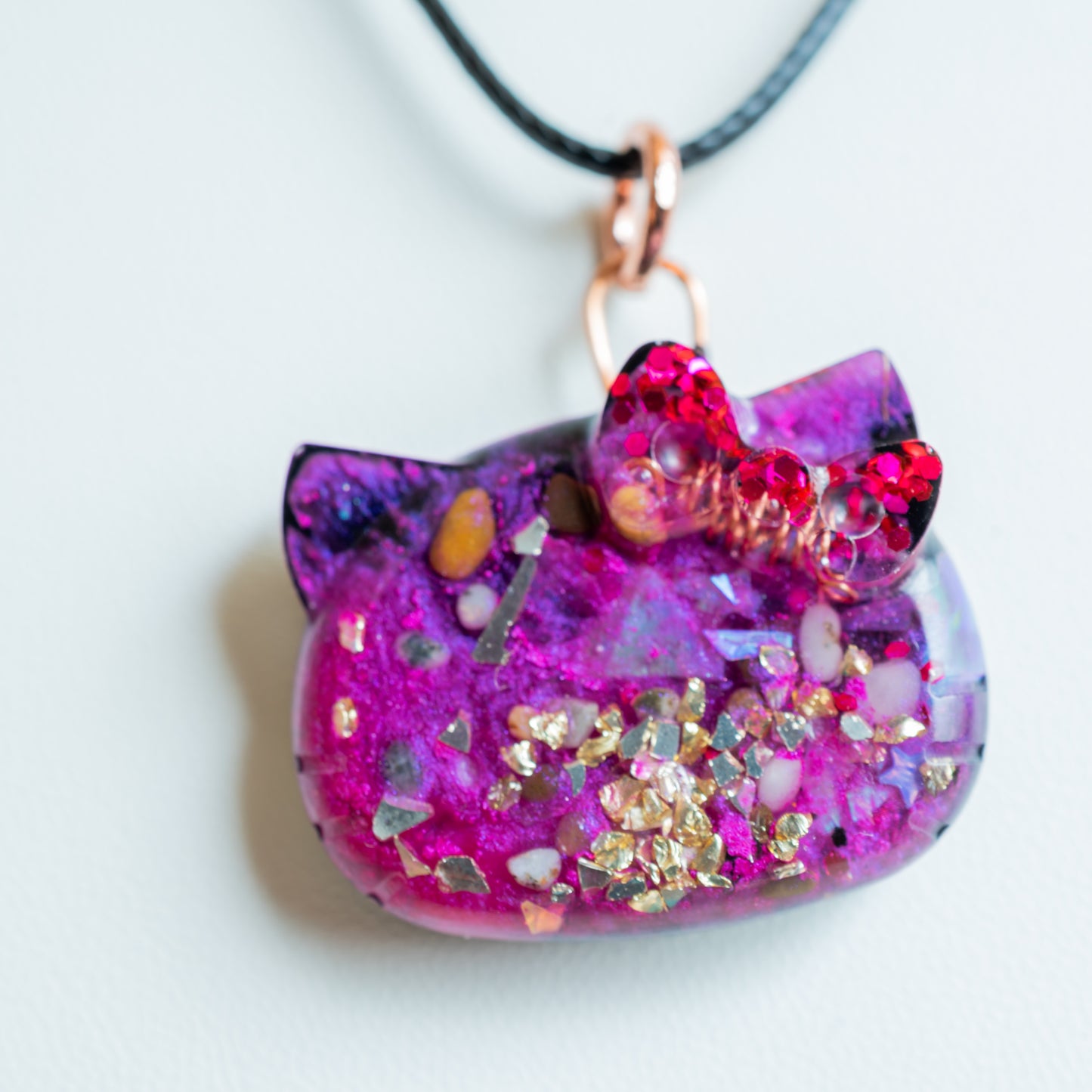 Cosmic Kitty Face Orgone Pendant