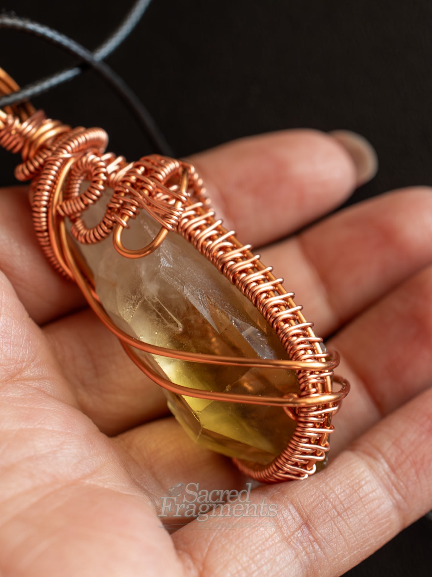 Smoky Citrine Quartz Manifestation Anchor Pendant