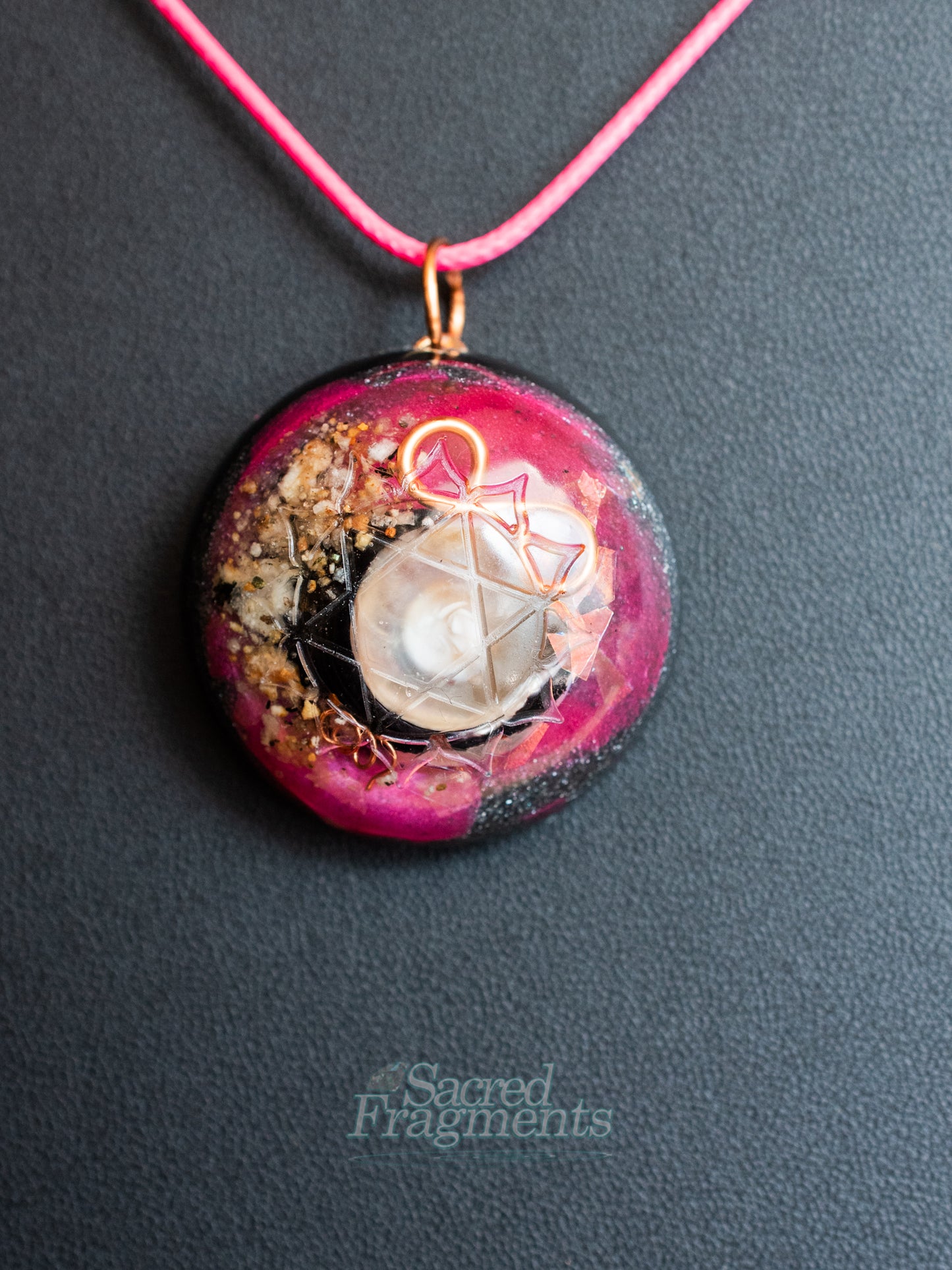 Heart Chakra Orgone Pendant with Shungite Stone