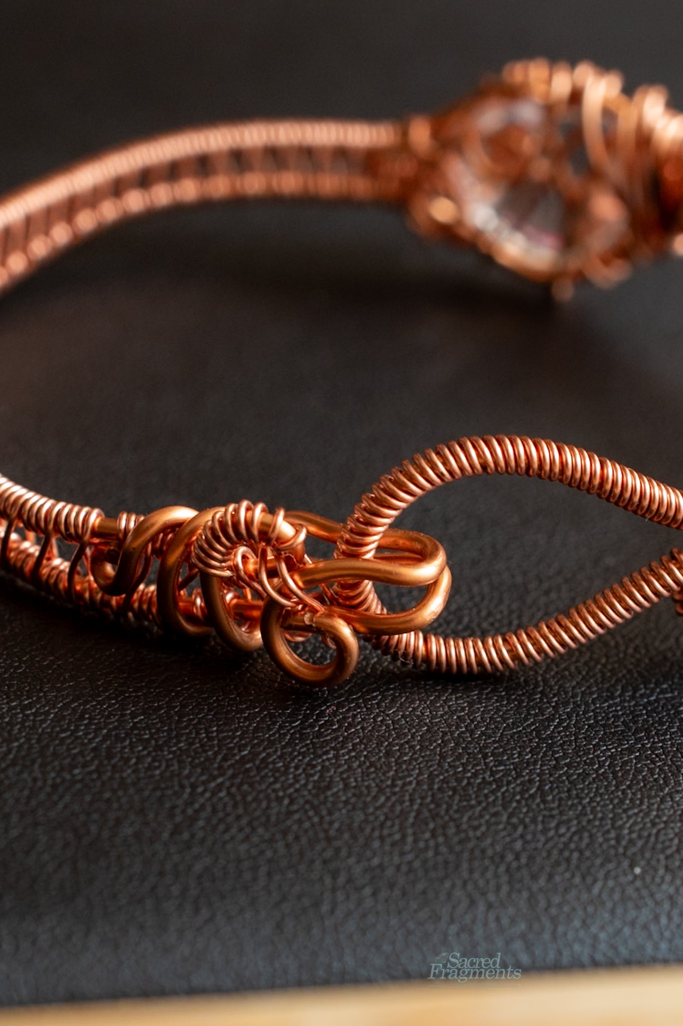 Powerful Quartz Heart Copper Weaved Bracelet