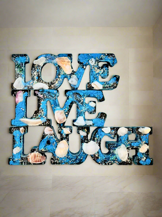 Live Love Laugh Sea Inspired Shungite Protection Decor