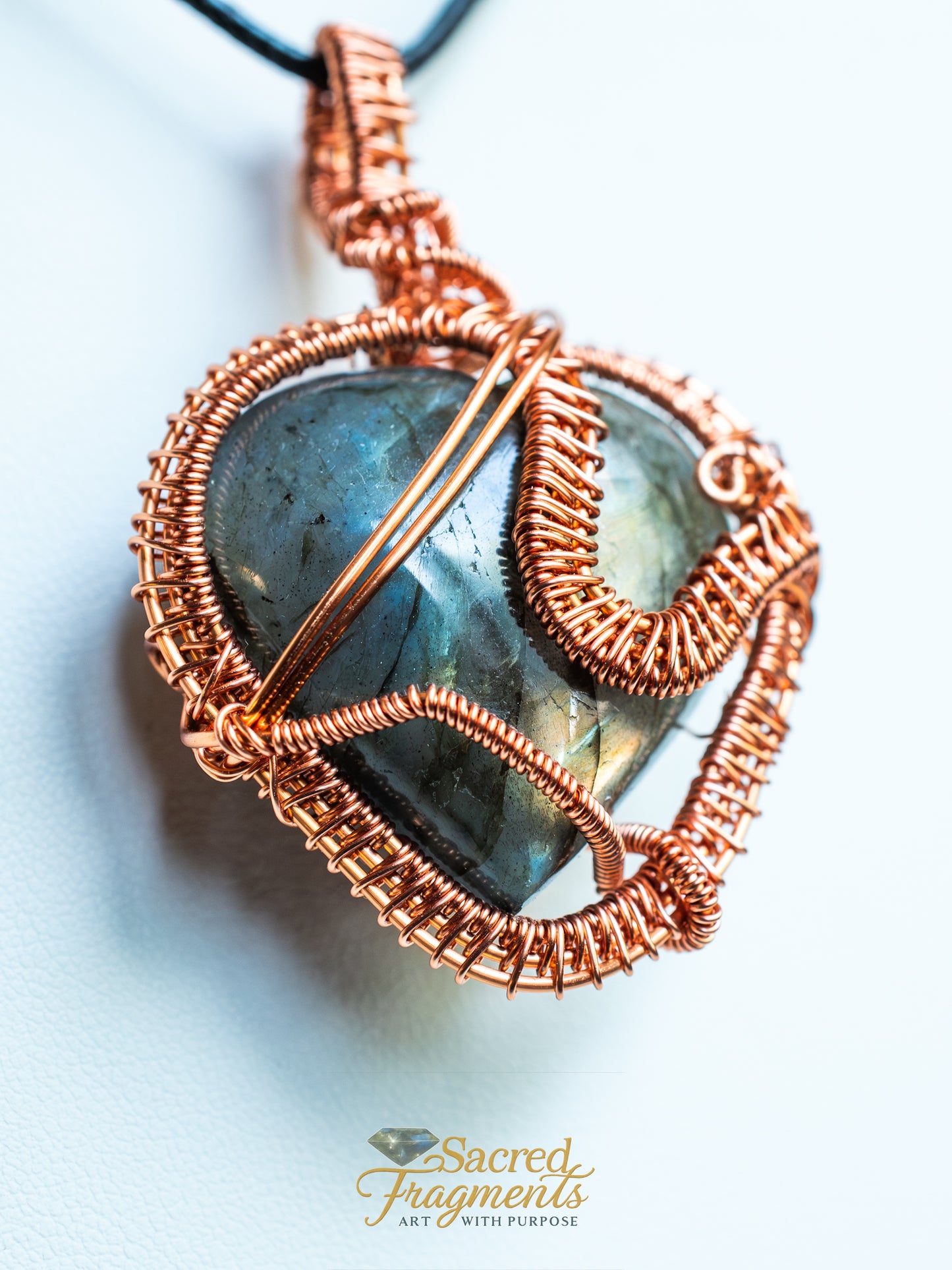 Labradorite Crystal Copper Wrapped - Protection Amulet