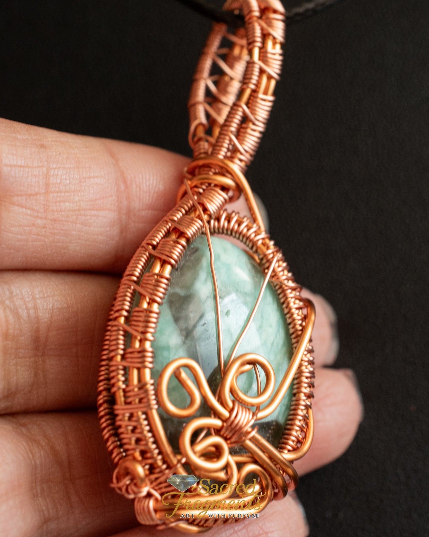 Wear it Two Ways - Amazonite Peaceful Communications Pendant