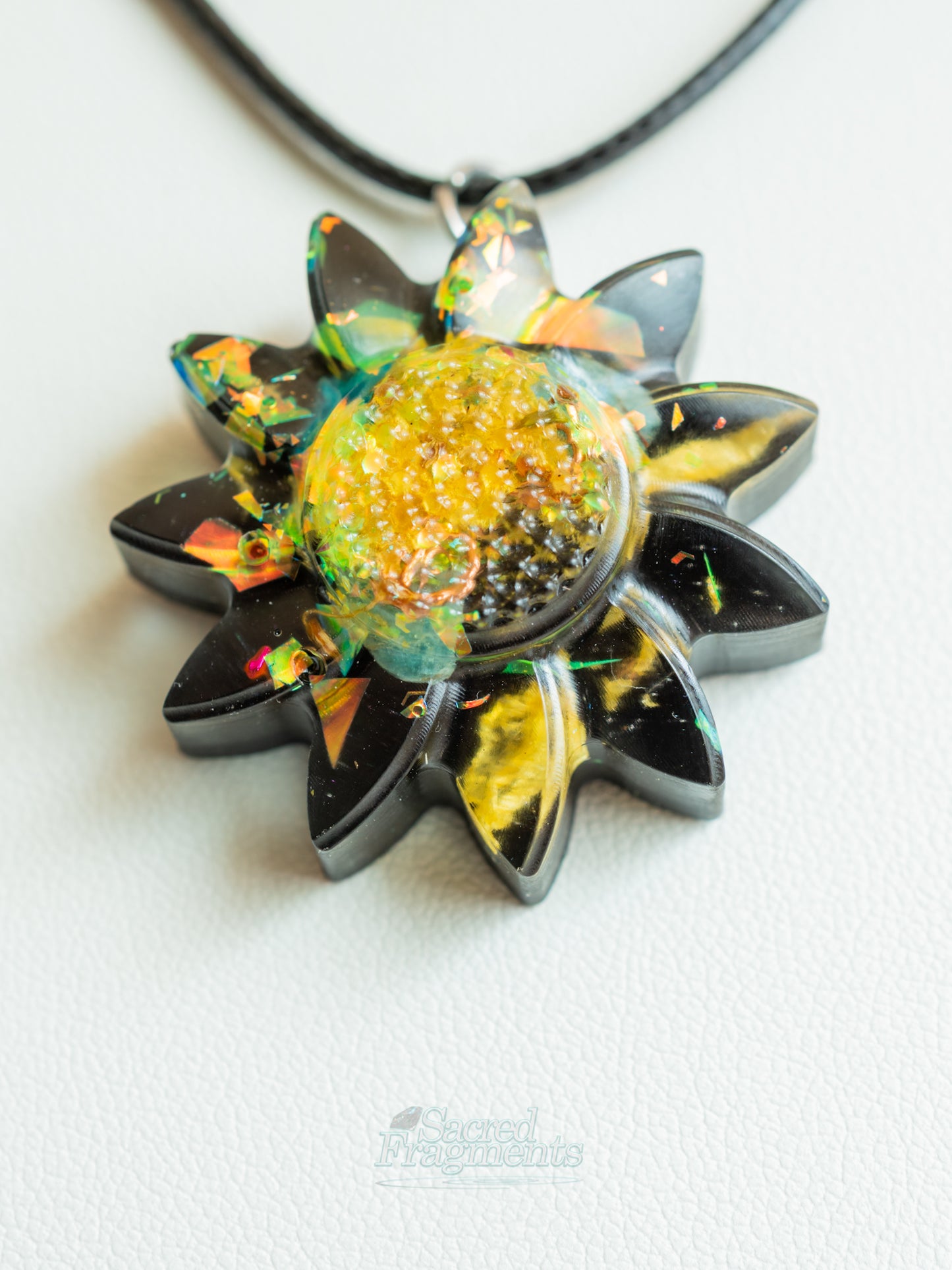 Yellow Sunflower Orgone Pendant