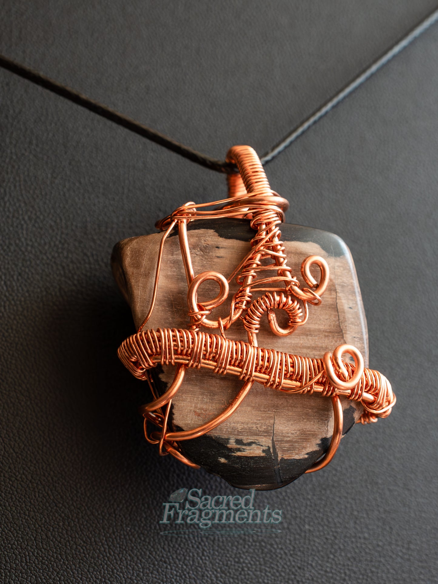 Petrified Wood Pendant - “Echoes of Ancient Wisdom”