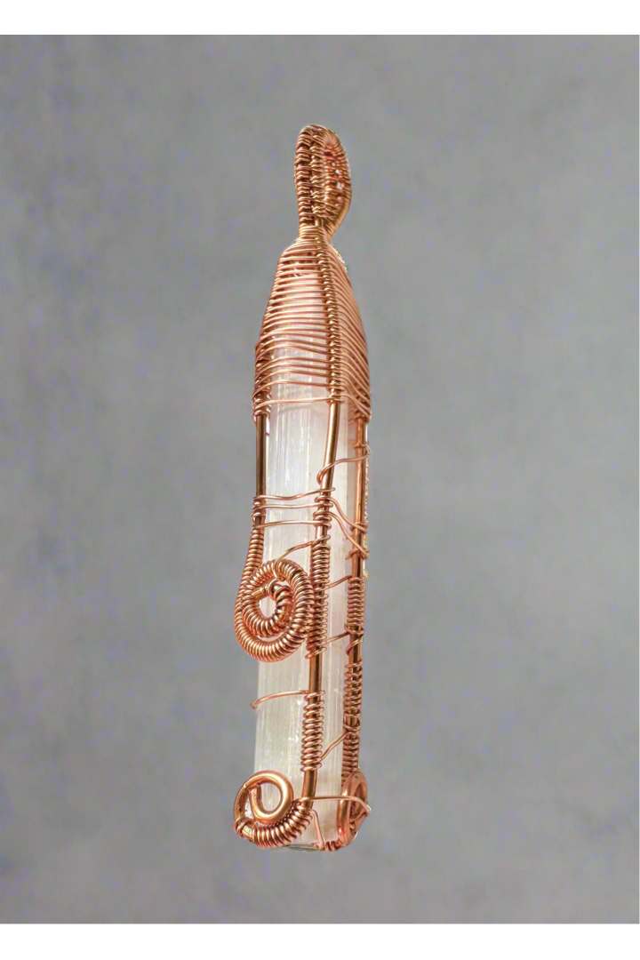 Selenite and Copper Spirals Energy Cleanser