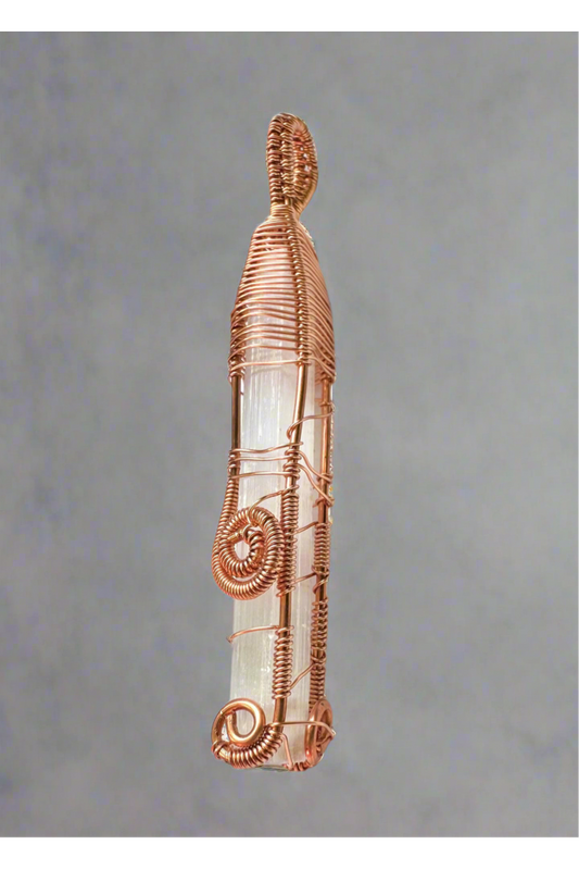 Selenite and Copper Spirals Energy Cleanser