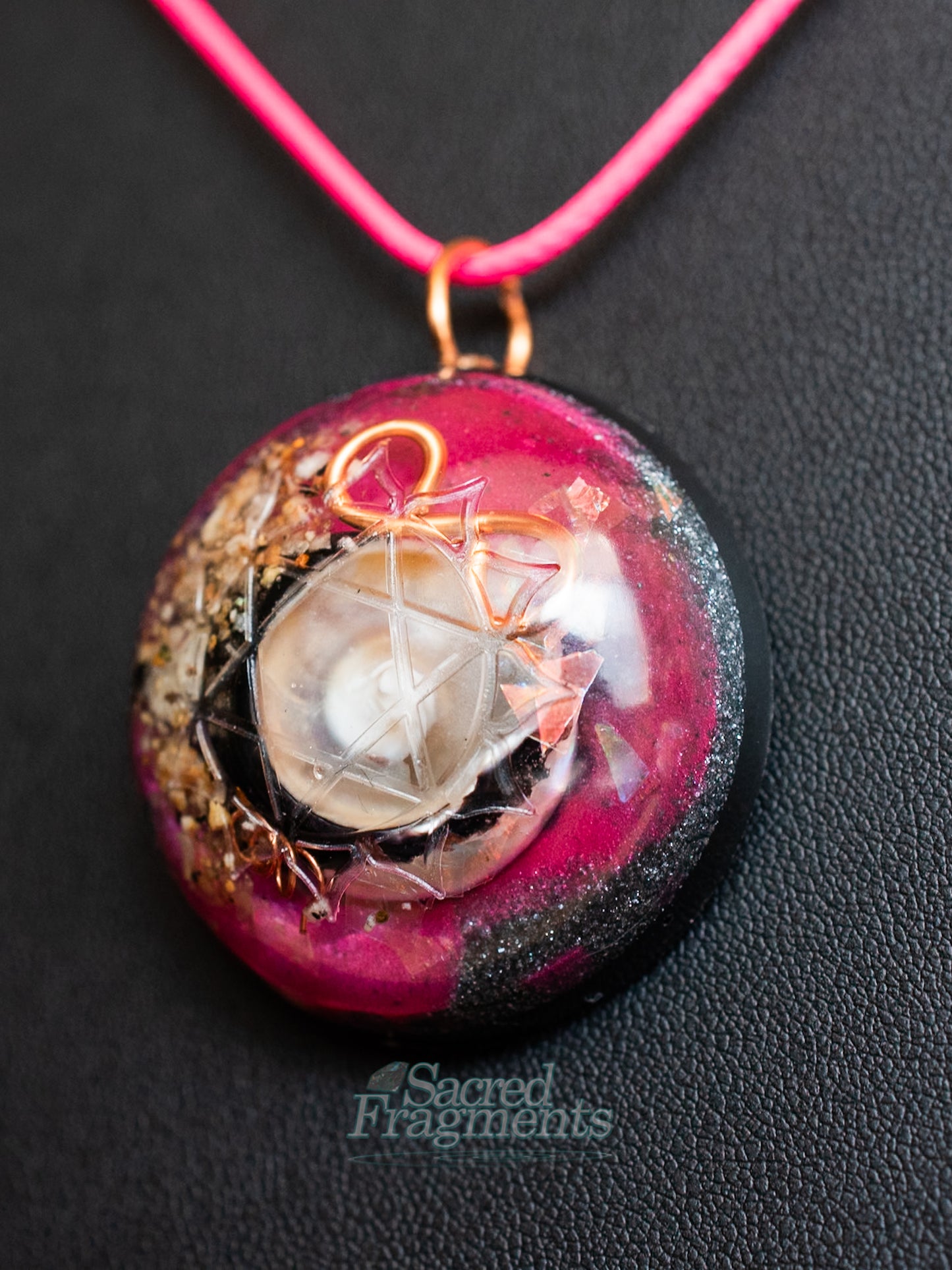 Heart Chakra Orgone Pendant with Shungite Stone