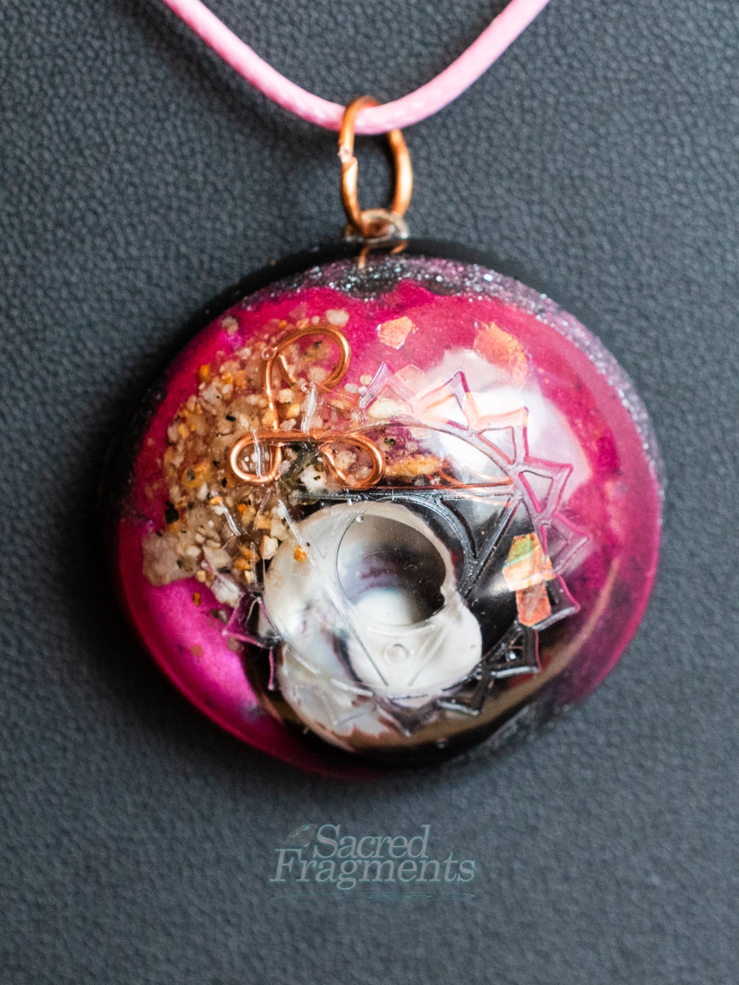 Throat Chakra Orgone Pendant with Shungite Stone