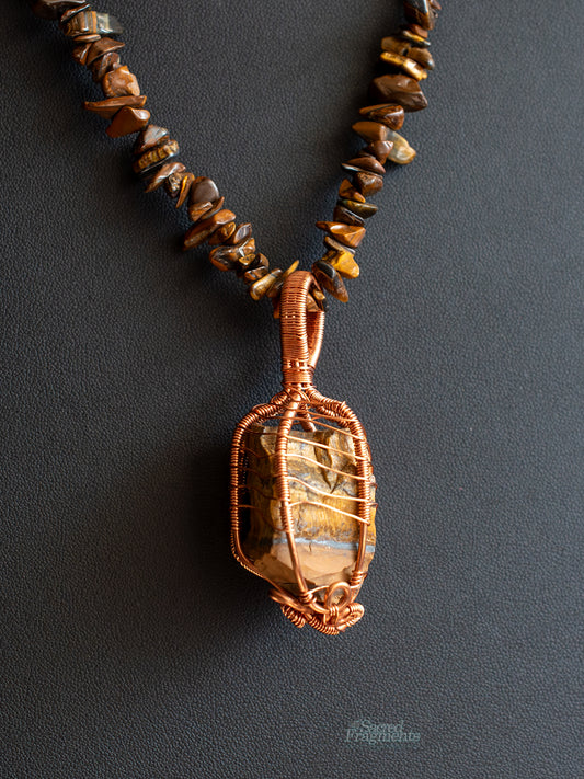 Strength and Resiliency - Copper Wrapped Tiger Eye Crystal