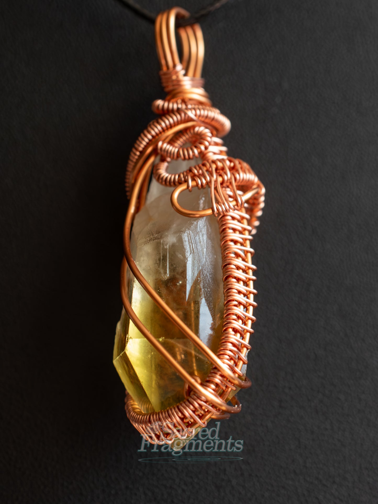 Smoky Citrine Quartz Manifestation Anchor Pendant