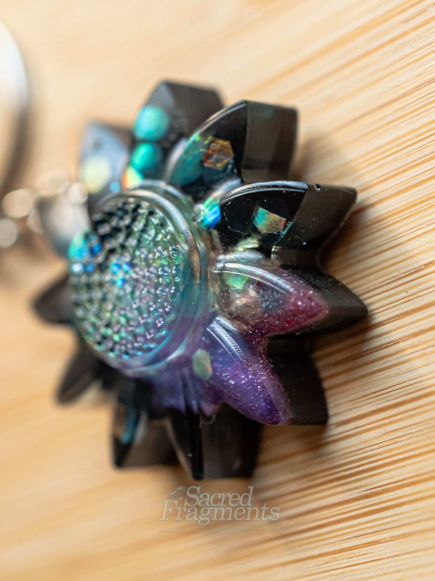 Shungite Sunflower Keychain