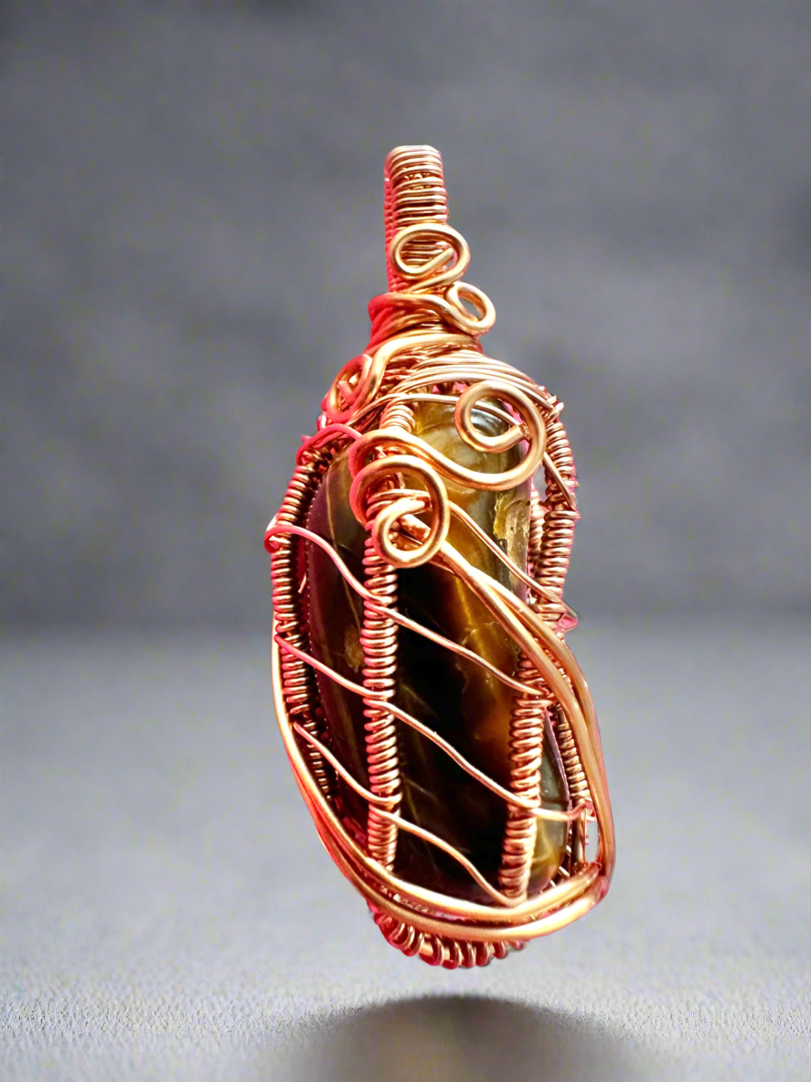 Feeling Lucky - Copper Wrapped Tiger Eye Crystal