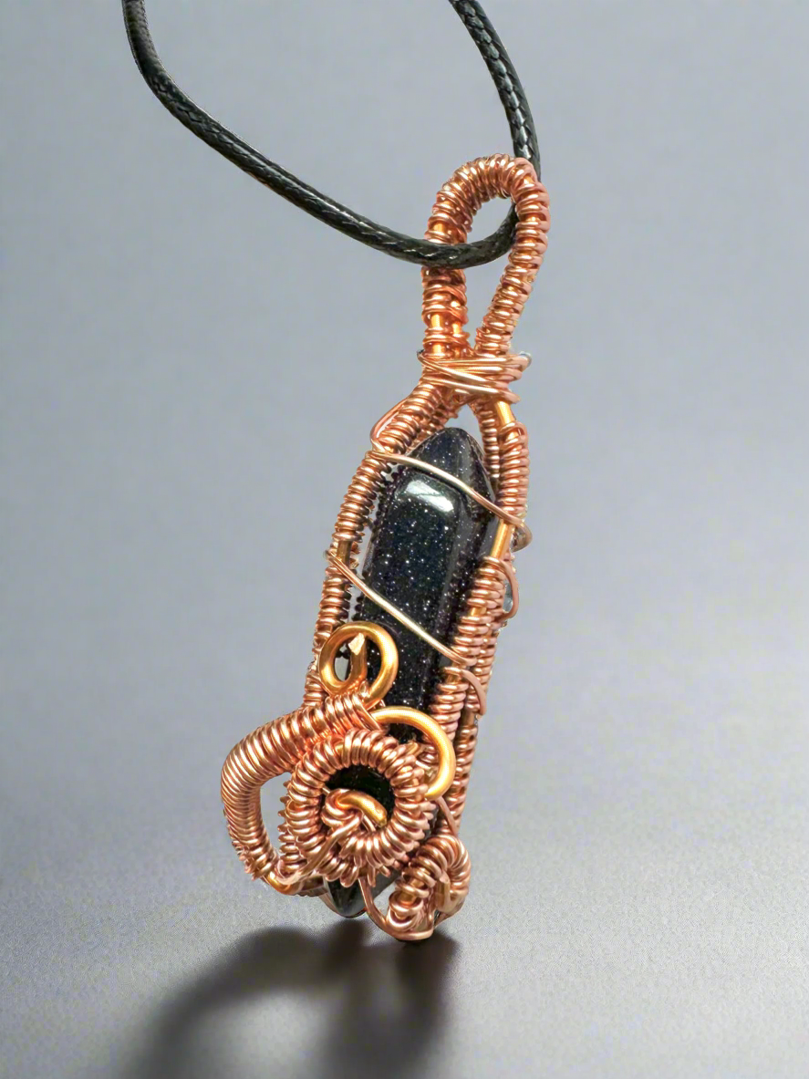 Balance Yourself Blue Sandstone Mini Pendant