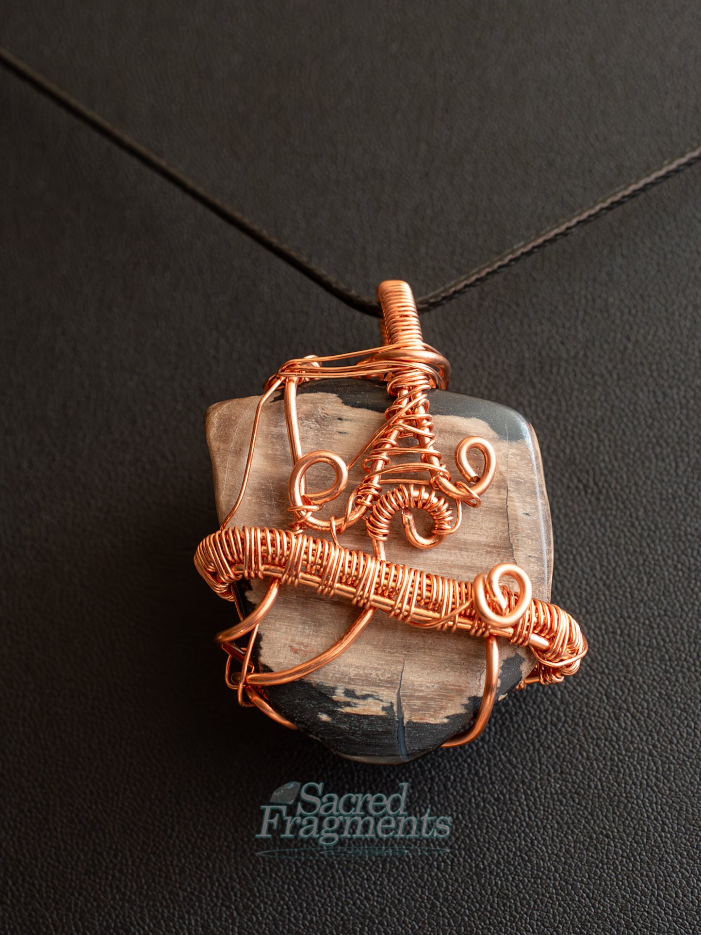 Petrified Wood Pendant - “Echoes of Ancient Wisdom”