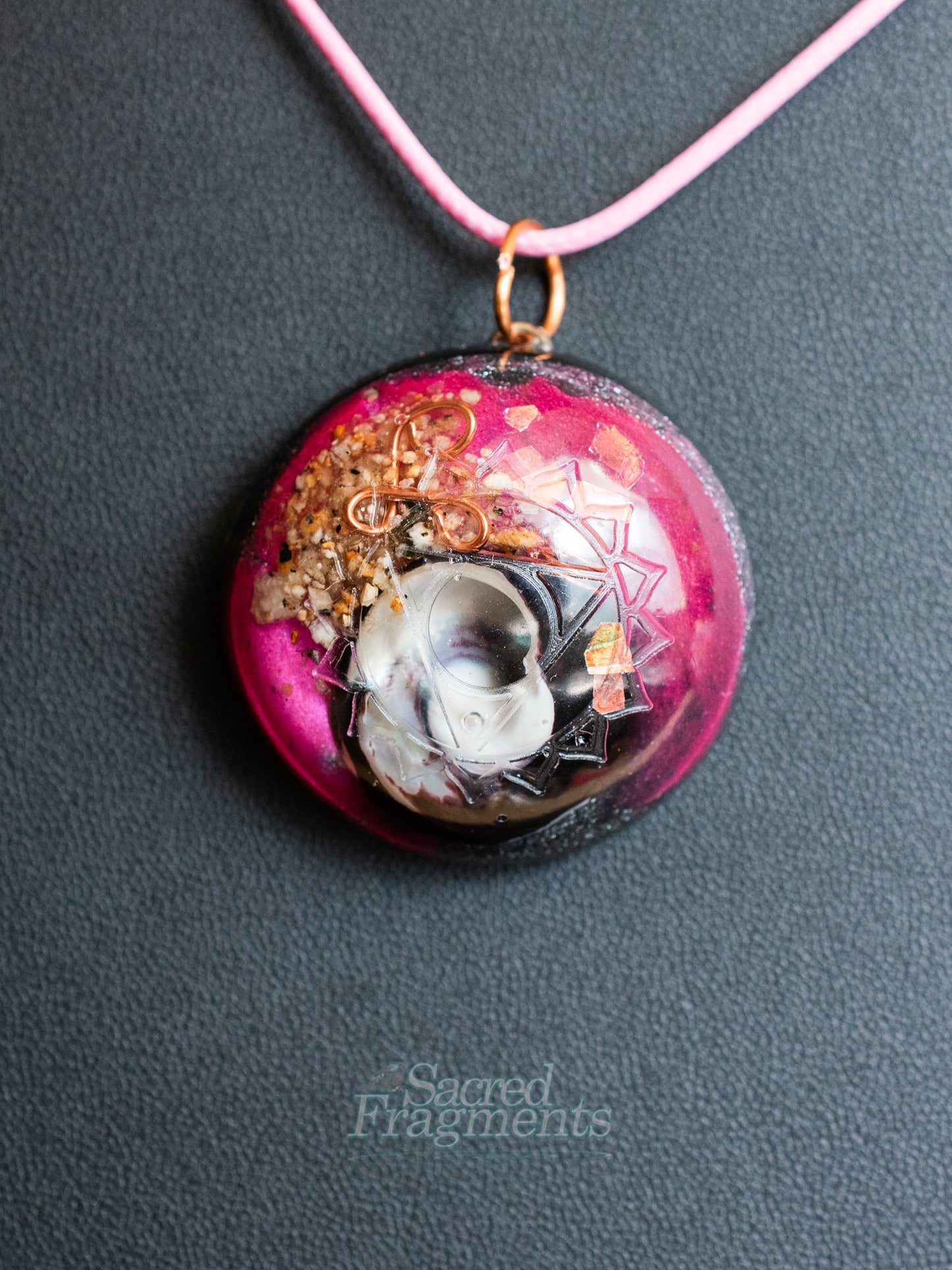 Throat Chakra Orgone Pendant with Shungite Stone