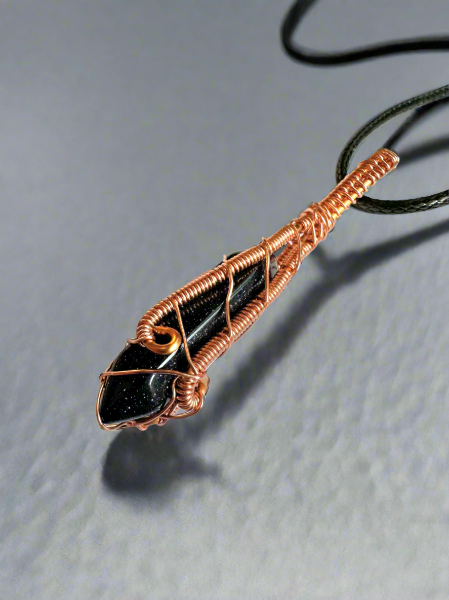 Emotional Balance Blue Sandstone Mini Pendant
