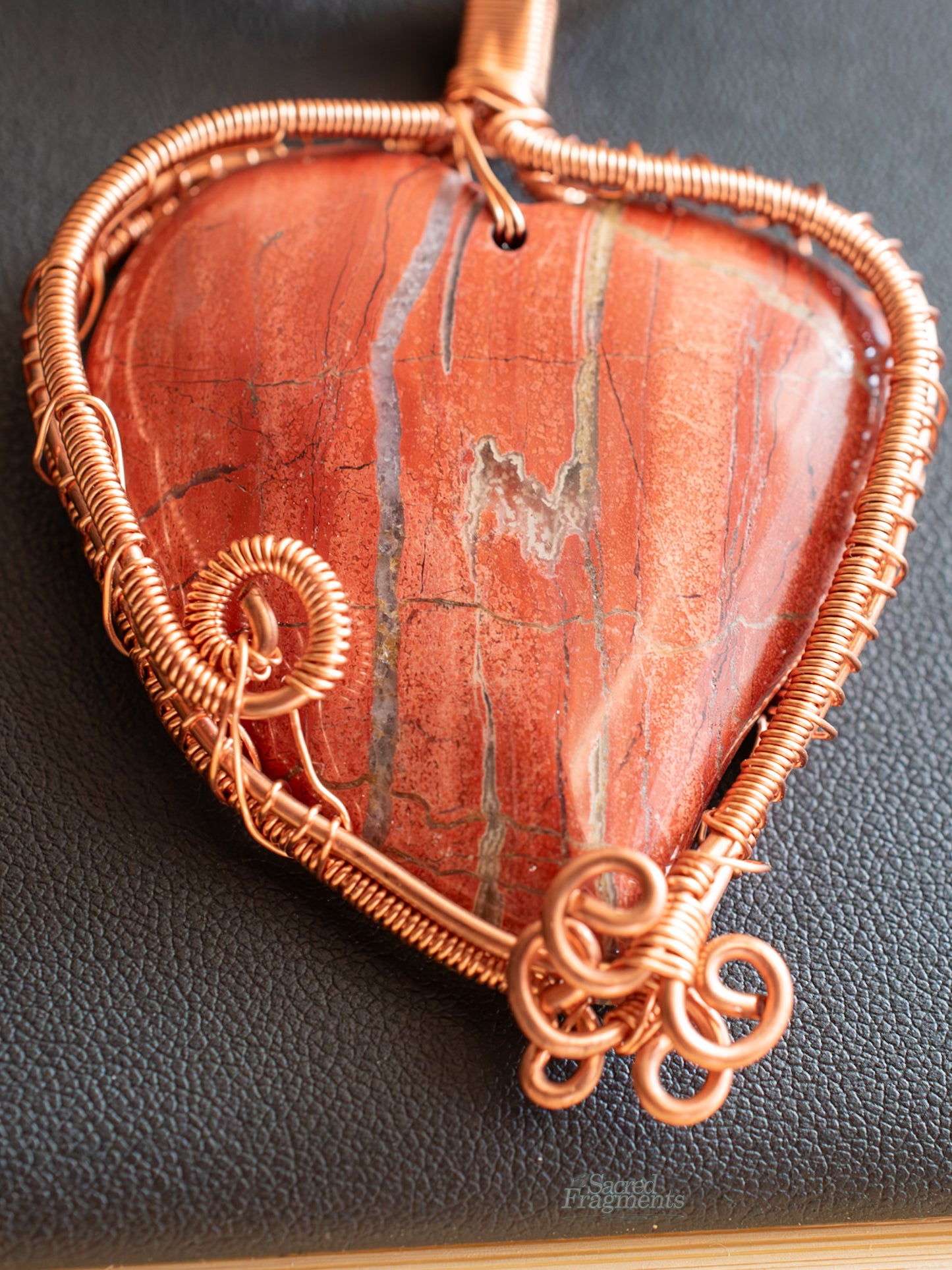 Red Jasper Heart Pendant