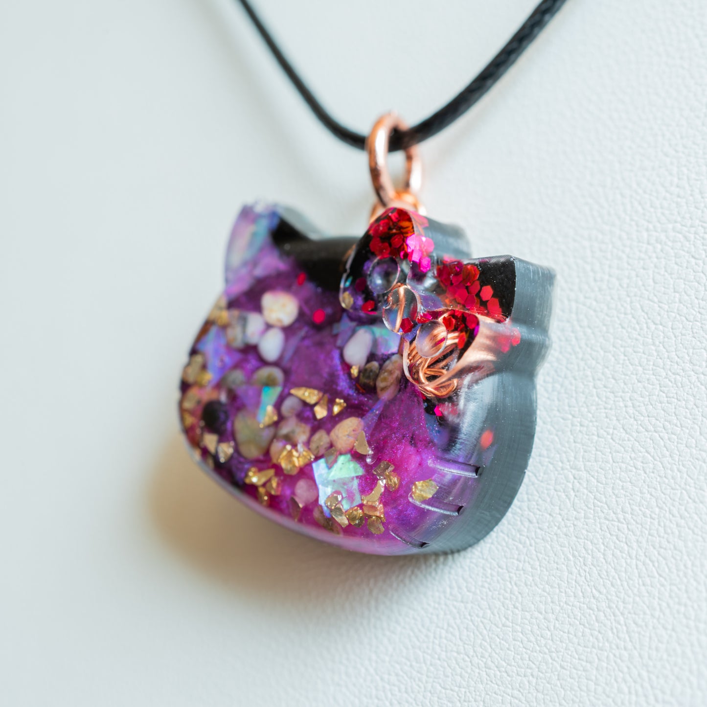 Cosmic Kitty Face Orgone Pendant
