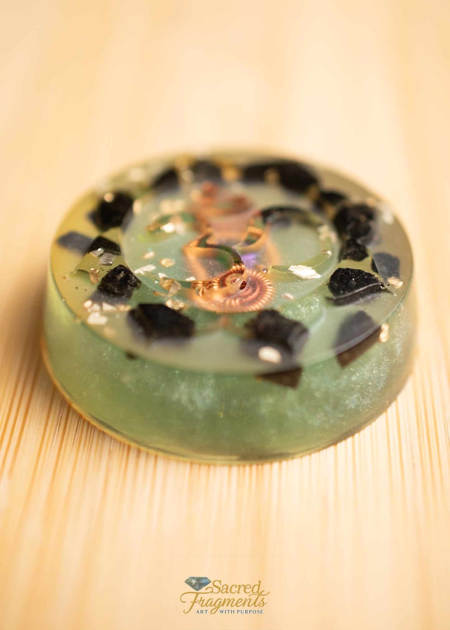 Om Aum Ohm  Orgonite Energy Pocket Piece
